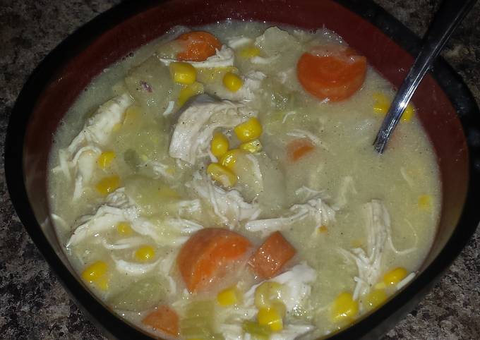 Simple Way to Make Ultimate Creamy Chicken and Vegetable Soup