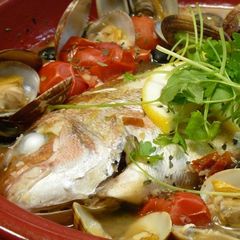 A picture of Acqua Pazza made in a Tajine.