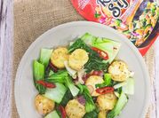 Gambar pak choy with egg tofu