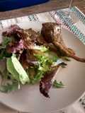 Grilled lamb chops with mint chimichuri