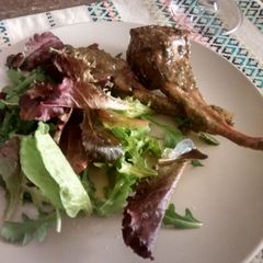 A picture of Grilled lamb chops with mint chimichuri.