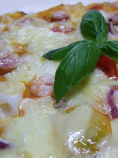 A picture of Our Family's Easy Recipe For Pizza To Serve To Guests.