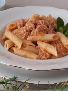 Una foto de Pasta con chorizo