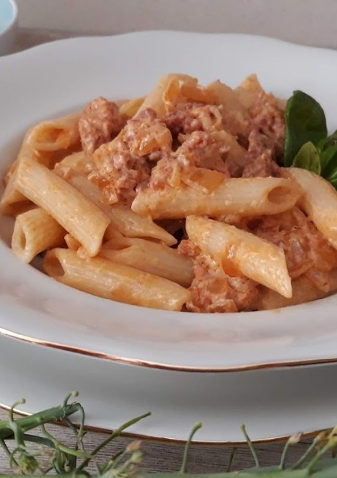 Una foto de Pasta con chorizo