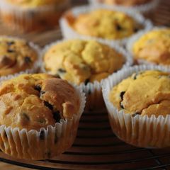 A picture of Kabocha Muffins Chock Full of Kabocha.
