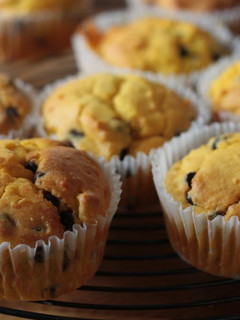 A picture of Kabocha Muffins Chock Full of Kabocha.