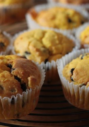 A picture of Kabocha Muffins Chock Full of Kabocha.