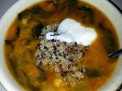 A picture of red lentil curry