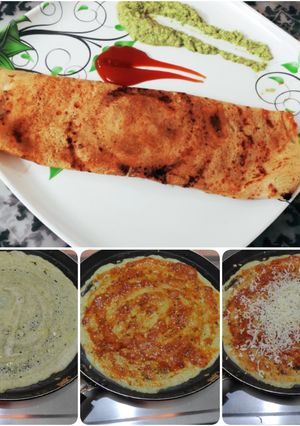 वेजिटेबल चीज चिल्ला पिज़्ज़ा (Vegetable cheese chilla pizza recipe in hindi) रेसिपी मुख्य फोटो