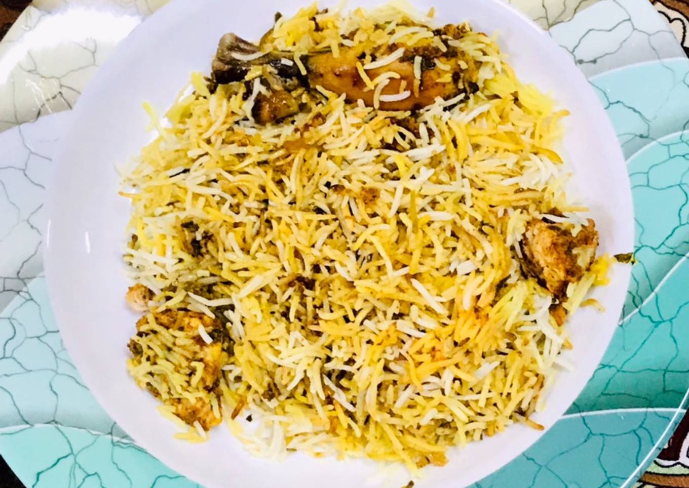 Saffron Chicken dum biryani Eid special