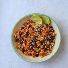 Sweet Potato, Black Bean and Lime Rice Bowl A picture of Sweet Potato, Black Bean and Lime Rice Bowl.