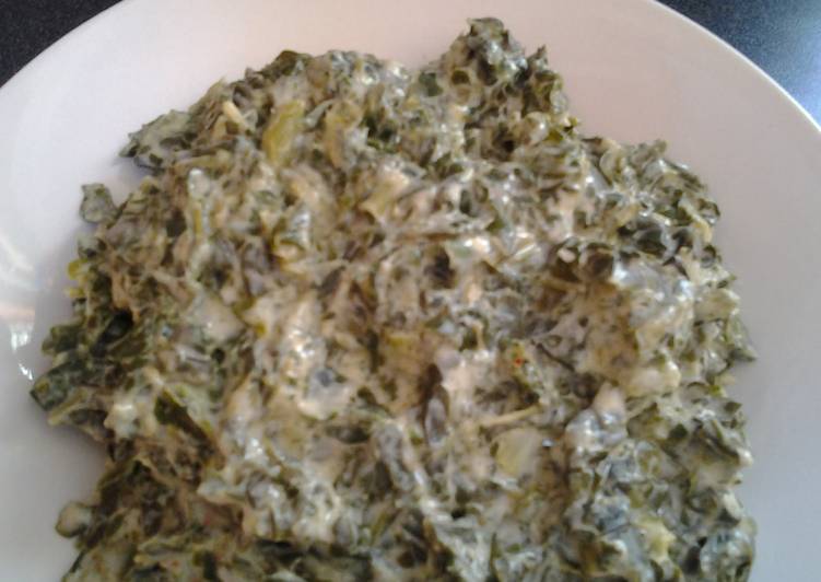 Recipe of Award-winning Kathy&#39;s Sweet Chilli Creamed Spinach