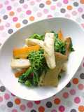 Chinese Stir-Fried Nanohana and Squid