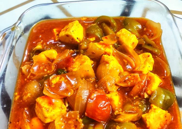 Recipe of Any-night-of-the-week Chilli paneer with gravy