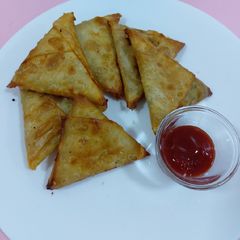 Mutton samosa A picture of Mutton samosa.