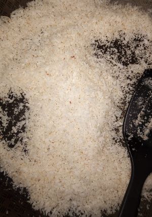 A picture of Homemade dessicated coconut.