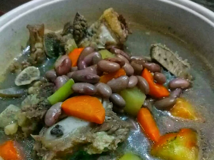 Resep Sop kacang merah tulang iga bumbu minimalis, Bisa Manjain Lidah