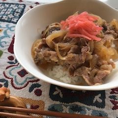 A picture of Beef Bowl (Gyudon).