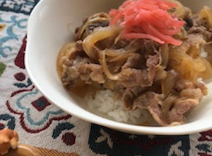 A picture of Beef Bowl (Gyudon).