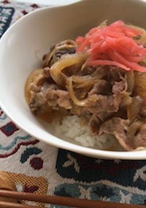 A picture of Beef Bowl (Gyudon).