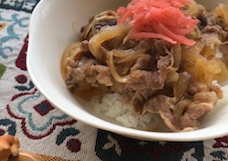 Recipe of Super Quick Homemade Beef Bowl (Gyudon)