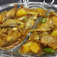 A picture of Mourola fish chorchori/ Indian Carplet fish.
