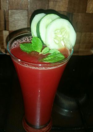 A picture of Water Melon Juice #AuthorMarathon.