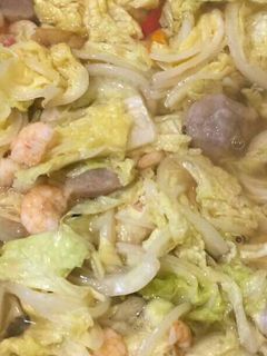 Foto resep Tumis sawi putih udang bakso