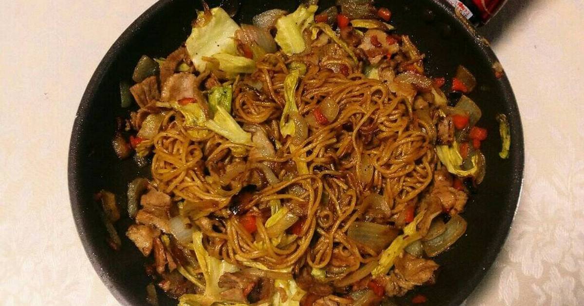 Pasta yakisoba 焼きそば, japanese recipe Receta de Angie Rodríguez- Cookpad