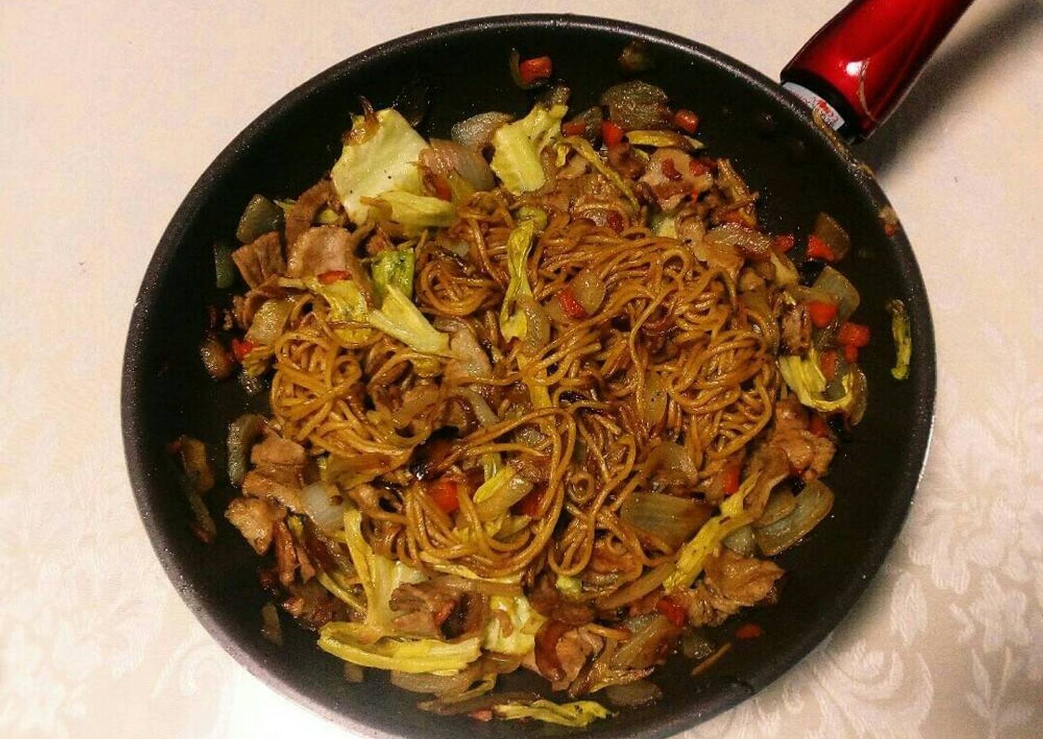 Pasta yakisoba 焼きそば, japanese recipe Receta de Angie Rodríguez Cookpad