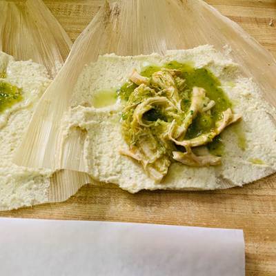 Tamales de Pollo con Salsa Verde Receta de macorose66- Cookpad