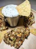 Platessa in crosta di frutta secca con Tzatziki