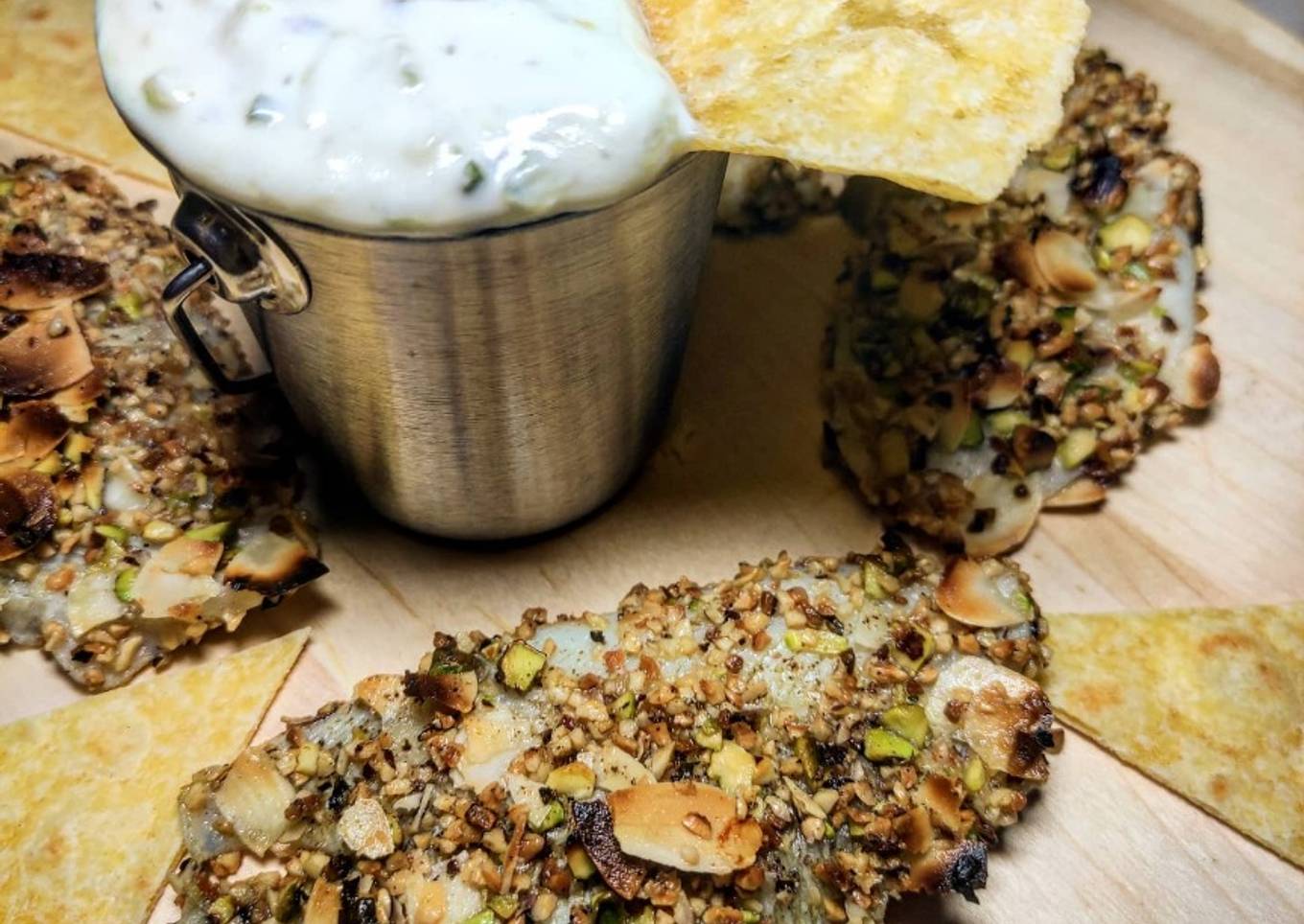Dried fruits with tzatziki
