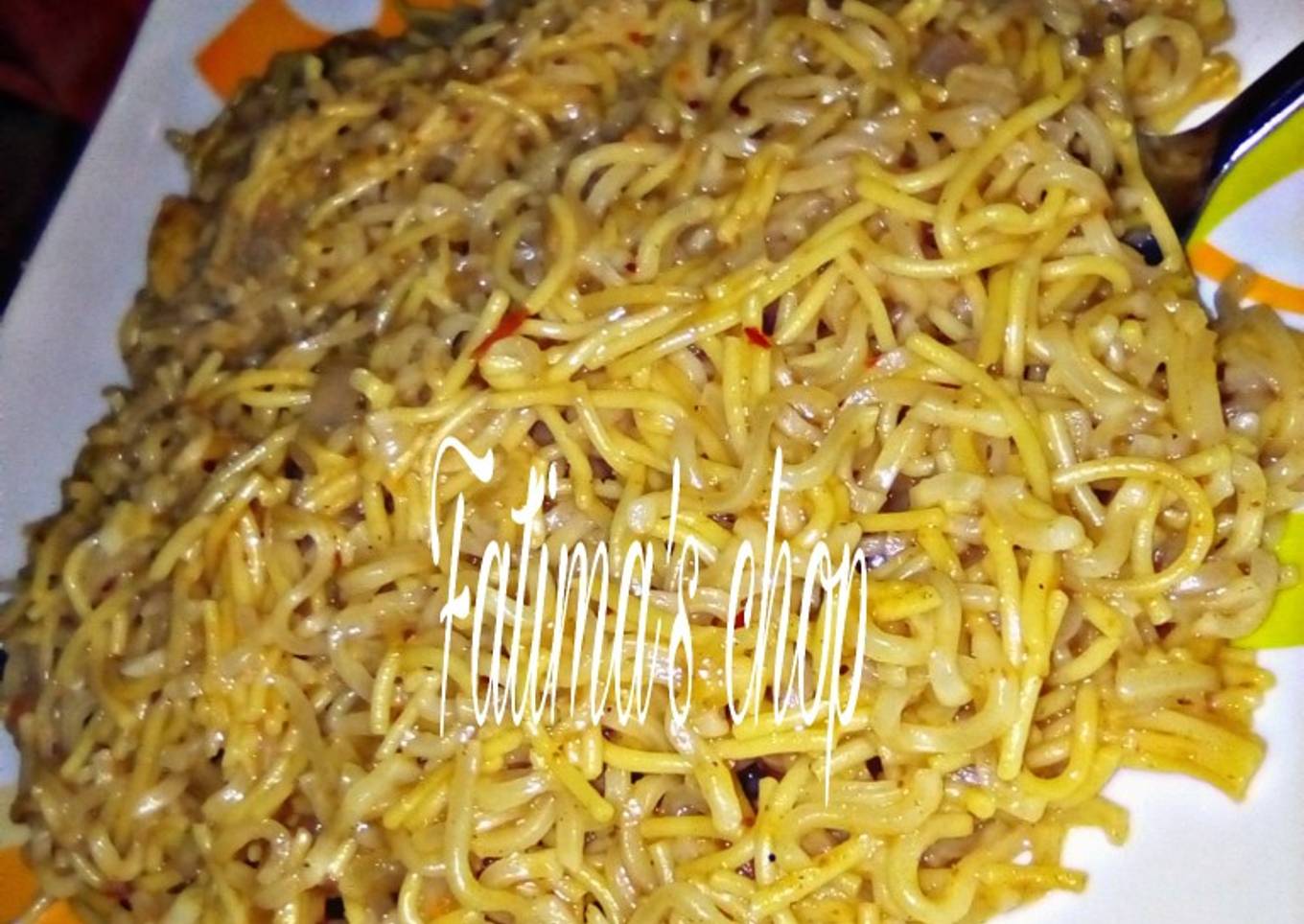 Jollof spaghetti and indomie
