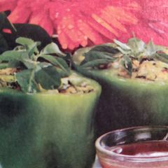 Stuffed bhaji capsicum A picture of Stuffed bhaji capsicum.