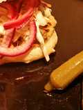 Iz's Shredded Pork and Slaw on Ciabatta