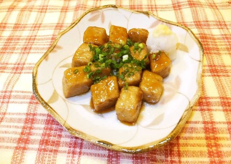 Recipe of Favorite Japanese-Flavored Lean Tuna Cubed Steak