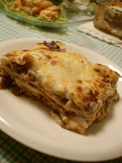 A picture of Lasagna for Christmas Dinner.