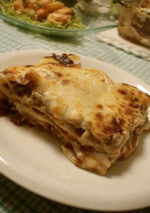 A picture of Lasagna for Christmas Dinner.