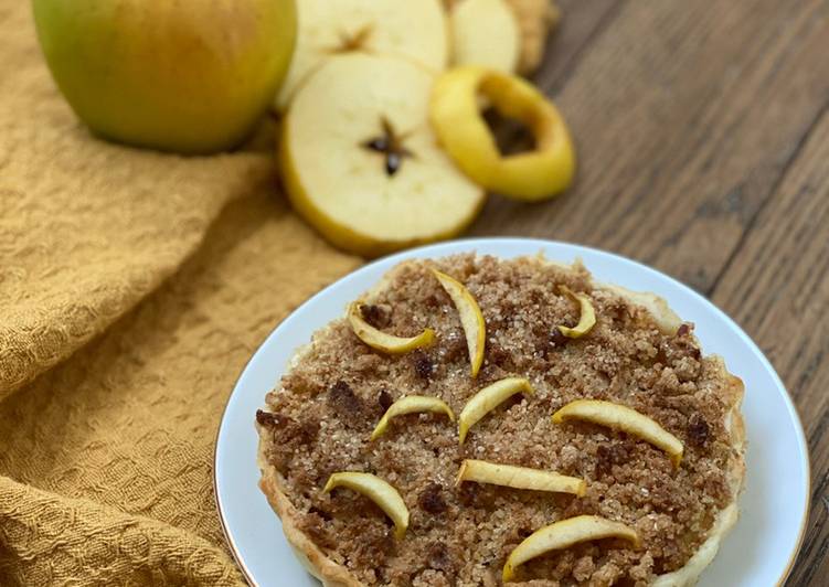 Comment Cuisiner Crumble aux pommes.cannelle