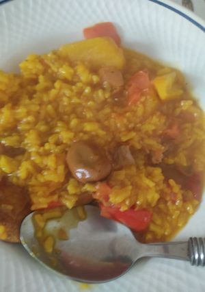 Una foto de Arroz con habas