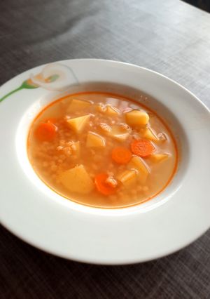 Krumplis-Répás Tarhonyaleves recept fotója