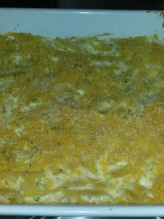 A picture of Robin's Baked Penne Alfredo.