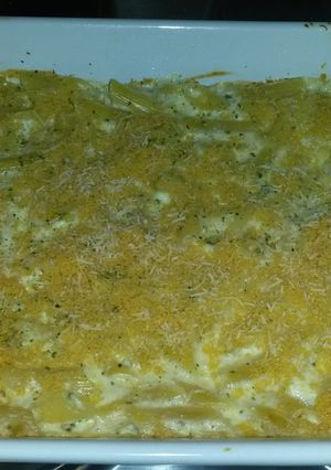 A picture of Robin's Baked Penne Alfredo.