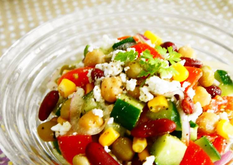 Simple Way to Prepare Speedy Bean and Cottage Cheese Salad