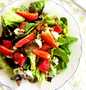 Recipe Rhubarb, Strawberry and Walnut Salad with Balsamic Vinaigrette the So Delicious Delicious
