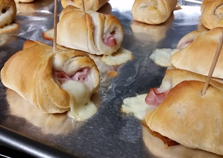Ham and cheese biscuit roll ups