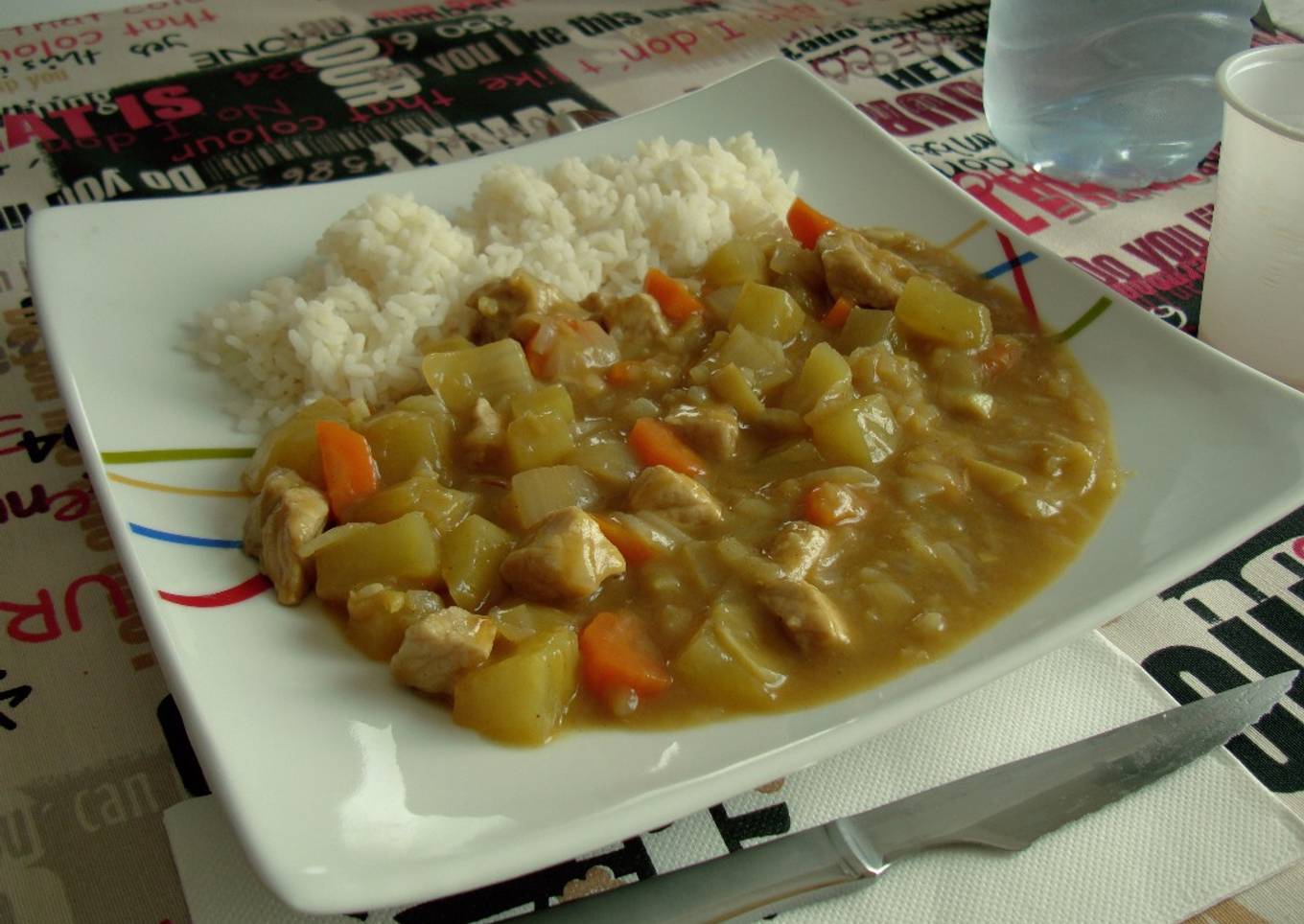 Pollo al curry japonés (kare rice)