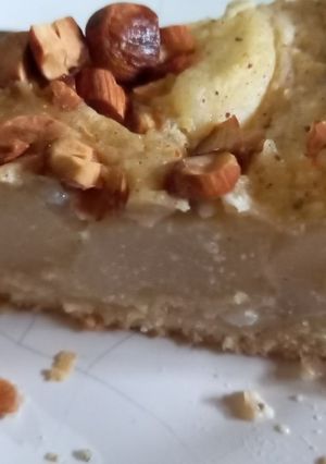 Una foto de Tarta de peras a la crema, sin azúcar #Mercado