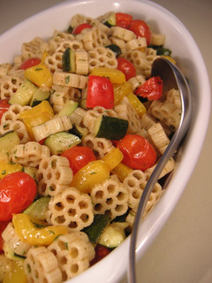A picture of Perfect For A Potluck: Pasta Salad with Grilled Vegetables.